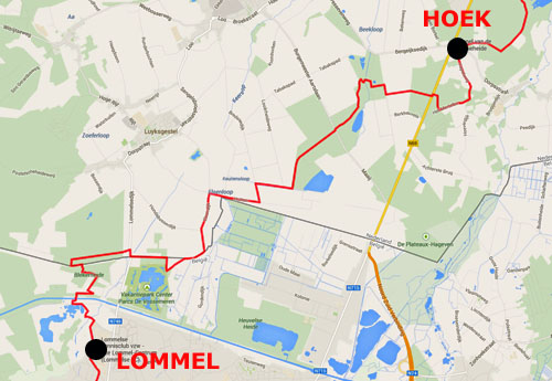 De route van vandaag