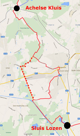 De route van vandaag