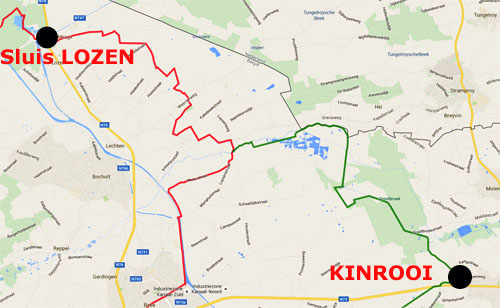 De route van vandaag