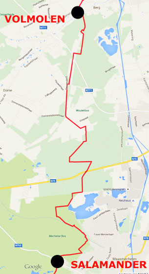 De route van vandaag