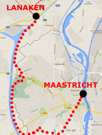 De route van vandaag