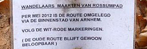 Omleiding nieuwe route