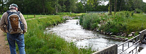 Vistrap bij de stuw